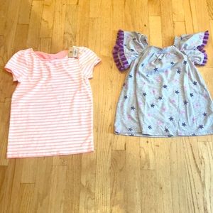 Cat and jack gray shirt and crazy 8 shirt (new)